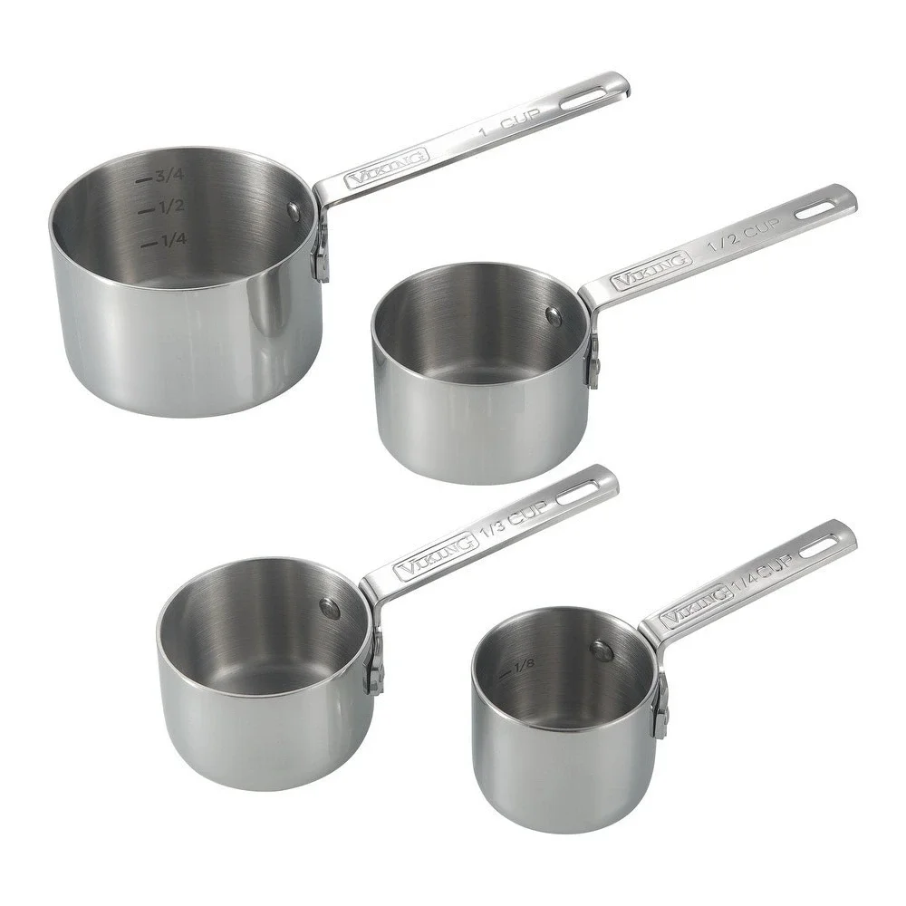 Viking 4-Piece Stainless Steel Measuring Cups Set, Heavy Gauge 304 SS NWT